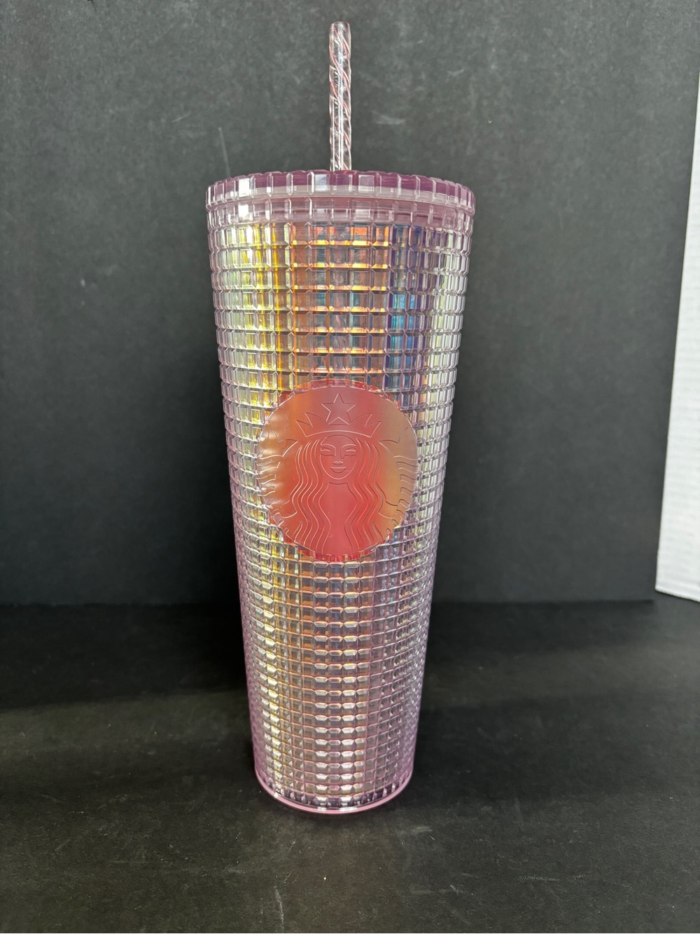 Starbucks Iridescent Pink Studded Cold Cup with Straw
